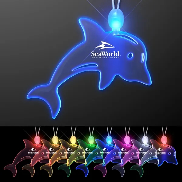 Acrylic Dolphin Shape Necklace with LED.... from ASI 34194 ALightPromos / Alight Promotional Products
