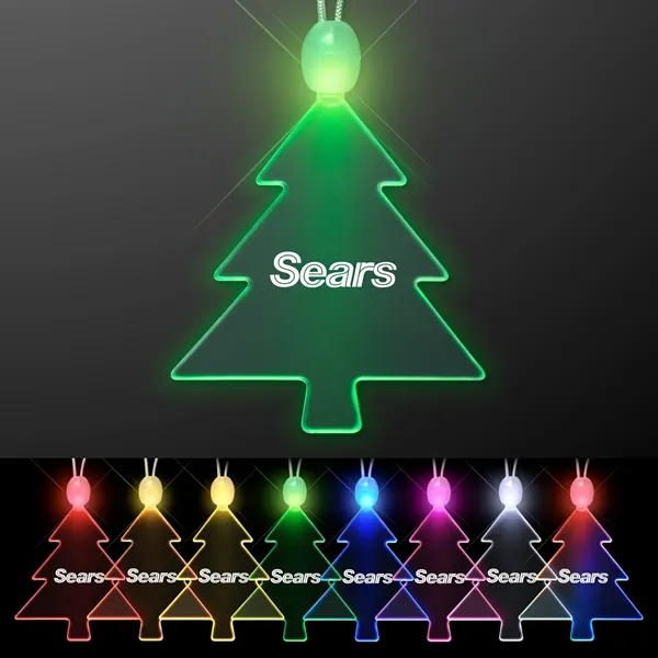Acrylic Christmas Tree Necklace with LED and 3 Light Modes.... from ASI 34194 ALightPromos / Alight Promotional Products