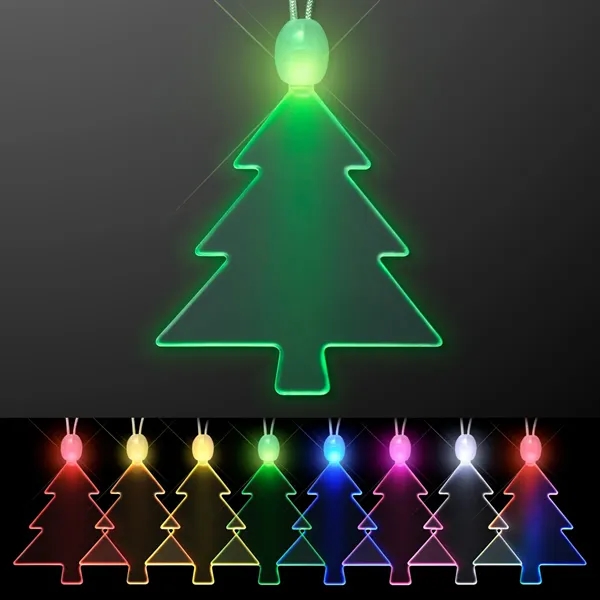 Acrylic Christmas Tree Necklace with LED and 3 Light Modes.... from ASI 34194 ALightPromos / Alight Promotional Products
