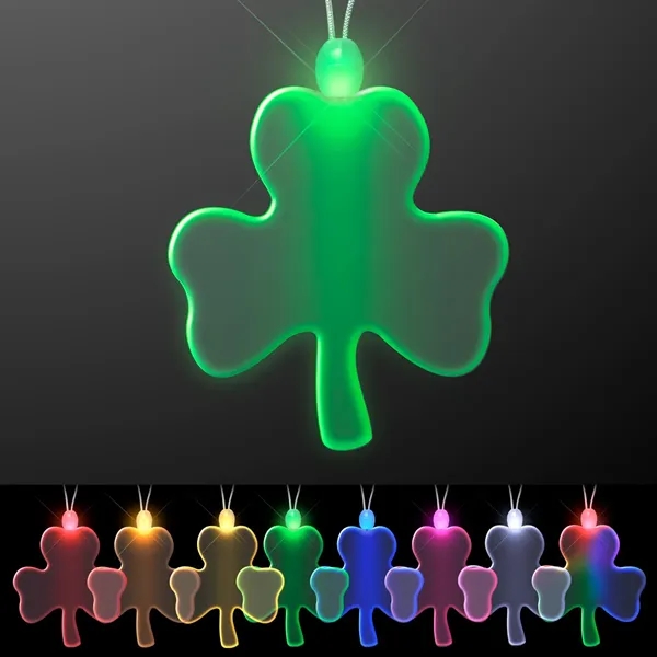 Shamrock shaped necklace with LED lights.... from ASI 34194 ALightPromos / Alight Promotional Products