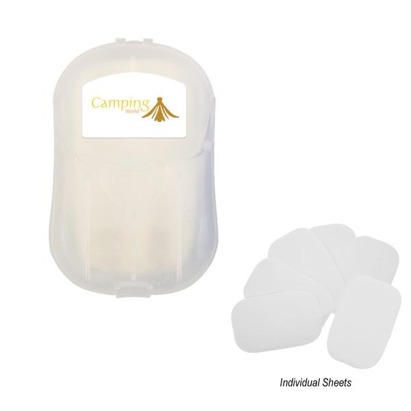 Hand Soap Sheets In Compact Travel Case. 30 Sheets Per Case.... from ASI 61125 Hit Promotional Products / Hit®