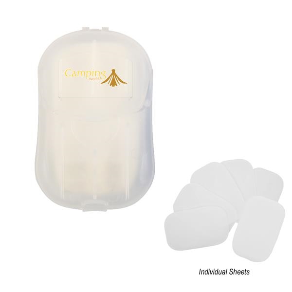Hand Soap Sheets In Compact Travel Case. 30 Sheets Per Case.... from ASI 61125 Hit Promotional Products / Hit®