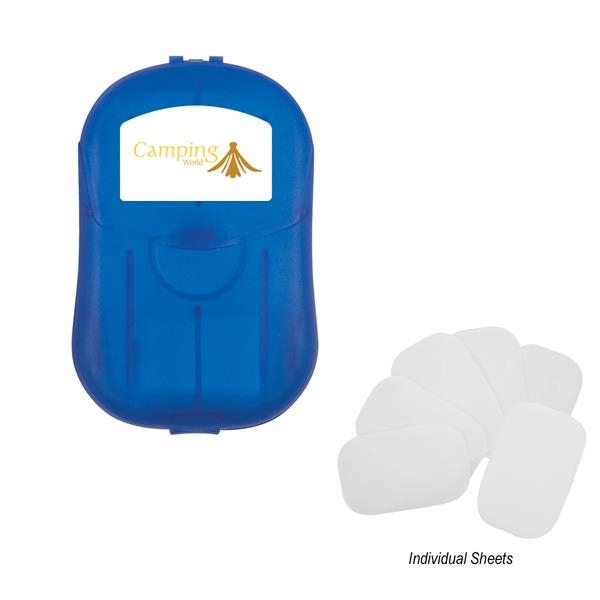 Hand Soap Sheets In Compact Travel Case. 30 Sheets Per Case.... from ASI 61125 Hit Promotional Products / Hit®