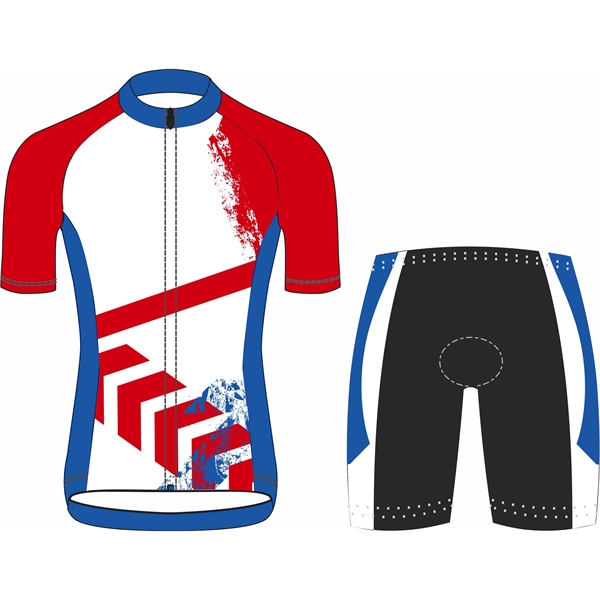 Semi customized red polyester cycling jersey, offered in sizes XS-4XL.... from ASI 72657 Active Life Promo / Active Life Promo Active Life