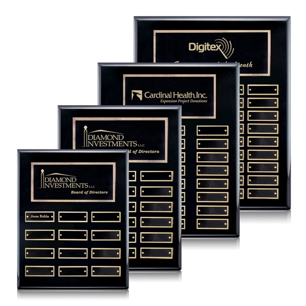 Vertical Perpetual Plaque - Black / Gold 12 Plates.... from ASI 84592 St Regis Group / St Regis