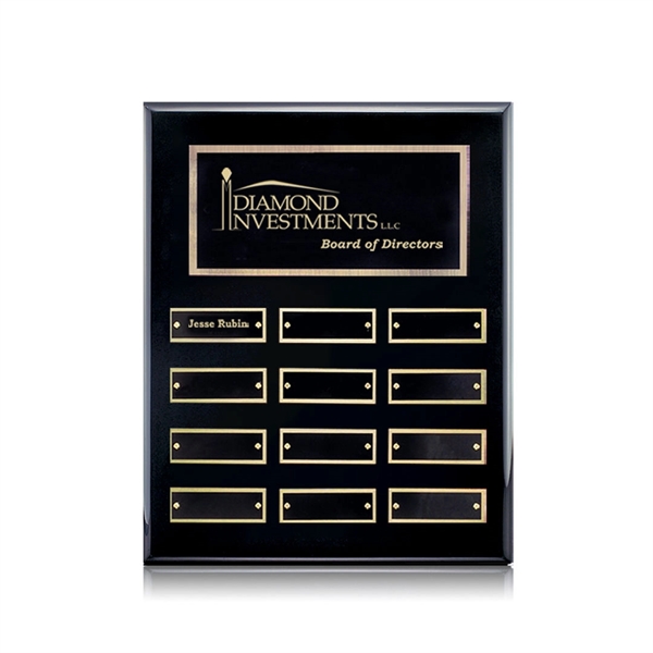 Vertical Perpetual Plaque - Black / Gold 12 Plates.... from ASI 84592 St Regis Group / St Regis
