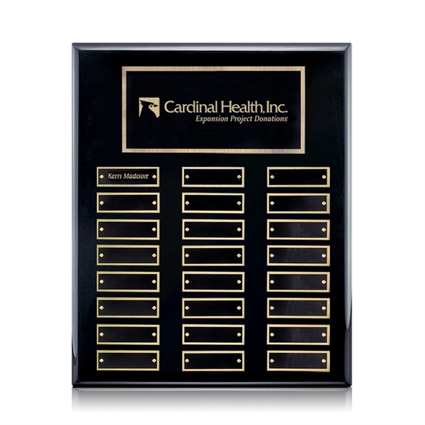 Vertical Perpetual Plaque - Black / Gold 12 Plates.... from ASI 84592 St Regis Group / St Regis