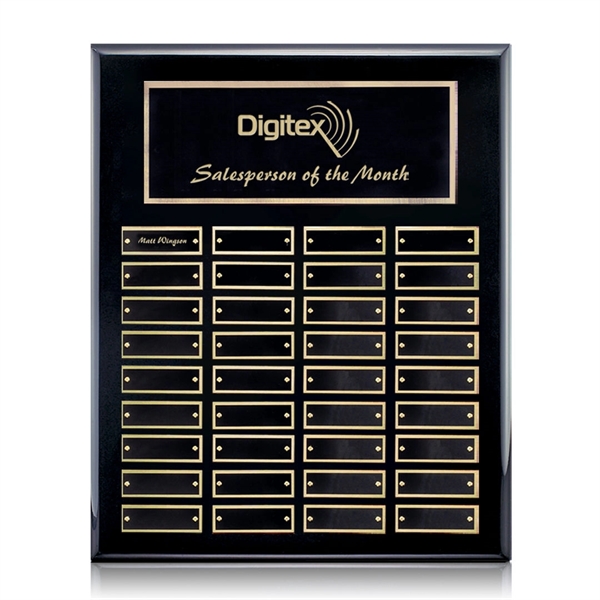 Vertical Perpetual Plaque - Black / Gold 12 Plates.... from ASI 84592 St Regis Group / St Regis
