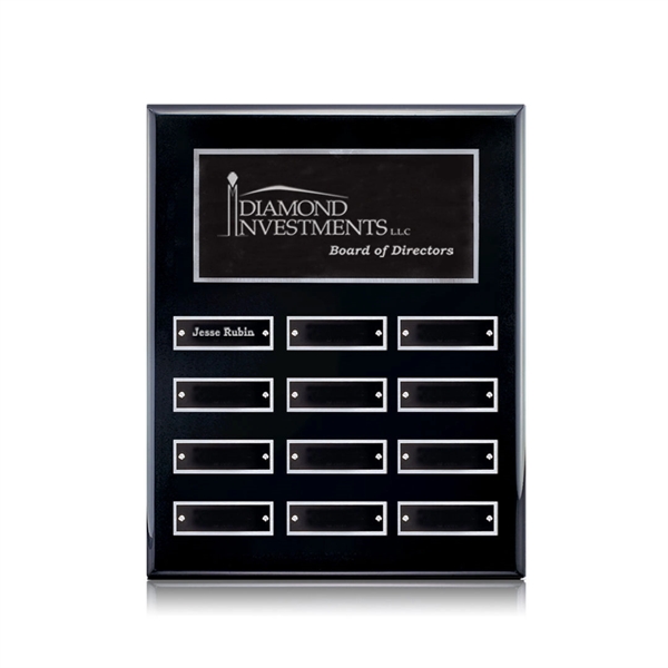 Vertical Perpetual Plaque - Black / Silver 12 Plates.... from ASI 84592 St Regis Group / St Regis