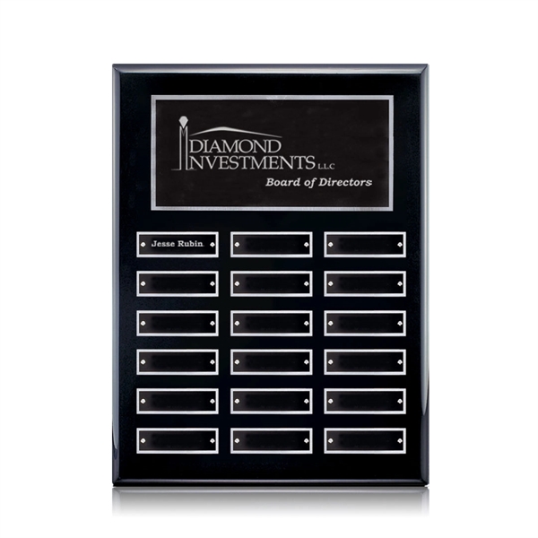 Vertical Perpetual Plaque - Black / Silver 12 Plates.... from ASI 84592 St Regis Group / St Regis