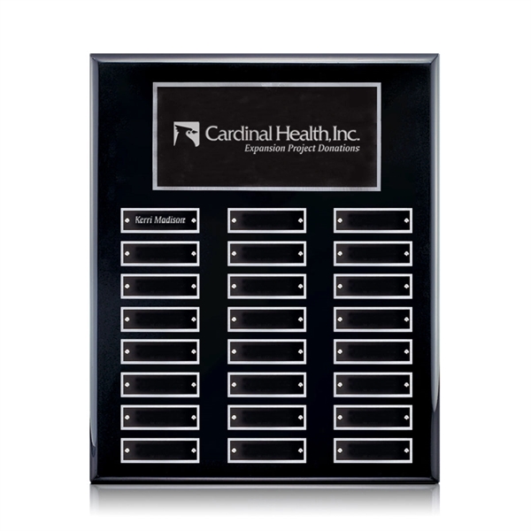 Vertical Perpetual Plaque - Black / Silver 12 Plates.... from ASI 84592 St Regis Group / St Regis