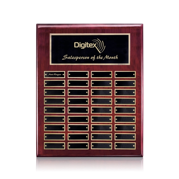 Vertical Perpetual Plaque - Rosewood / Gold 12 Plates.... from ASI 84592 St Regis Group / St Regis