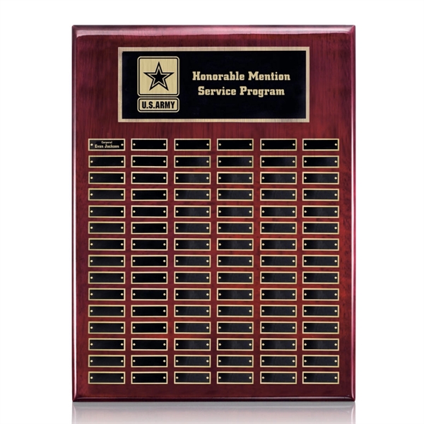 Vertical Perpetual Plaque - Rosewood / Gold 12 Plates.... from ASI 84592 St Regis Group / St Regis