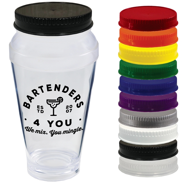 14 oz. To Go Bottle USA made of clear Polystyrene Plastic,... from ASI 61952 Howw Mfg Co Inc / Howw USA