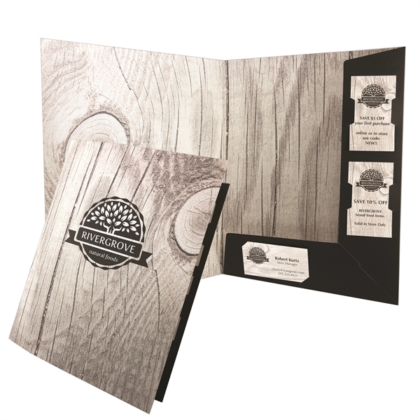 Eco Friendly non-adhesive Large Presentation Folder (9"x12") printed in full color... from ASI 32050 Admore / Admore®