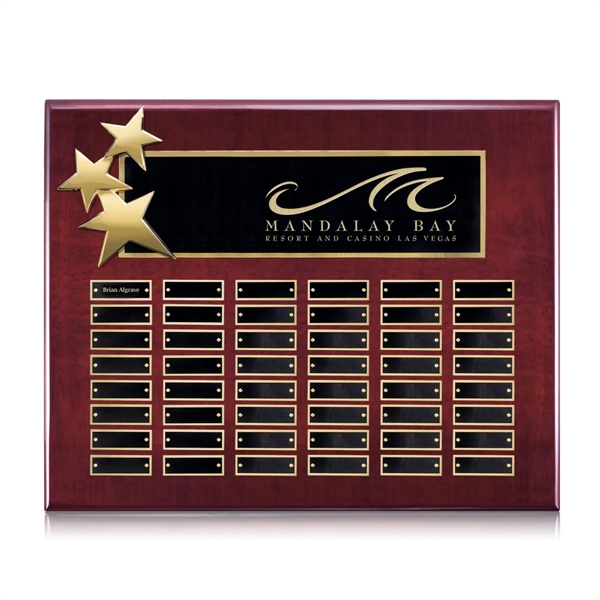 Perpetual Plaque - Rosewood / Gold 12 Plates.... from ASI 84592 St Regis Group / St Regis