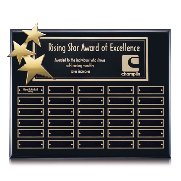 Perpetual Plaque - Black / Gold 12 Plates.... from ASI 84592 St Regis Group / St Regis