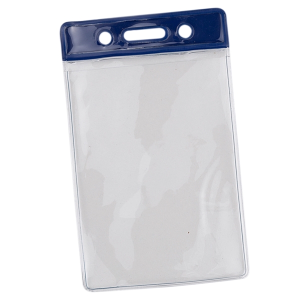 Clear vinyl vertical card holder with colored top. Blank.... from ASI 49470 DEVARA