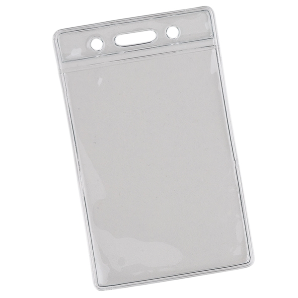 Clear vinyl vertical card holder with colored top. Blank.... from ASI 49470 DEVARA