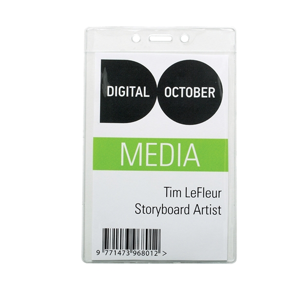 Clear vinyl event badge holder, blank.... from ASI 49470 DEVARA