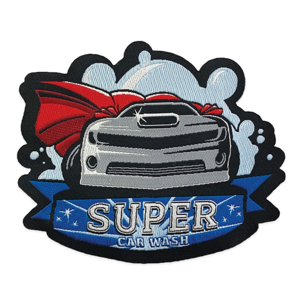 Custom woven polyester fabric applique w/ merrowed edge & pressure sensitive... from ASI 92980 WOV-IN® / WOV-IN® Universal Strap/Wov-In Line WOV-IN Line (R)