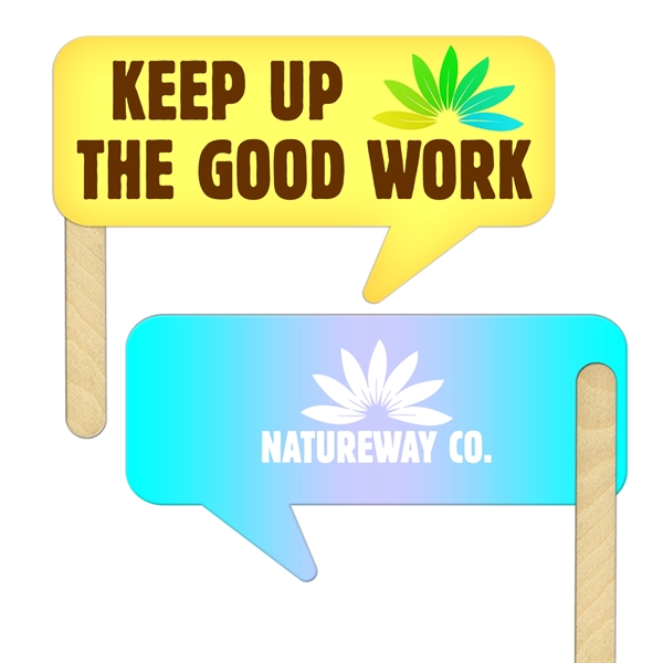 Thought bubble hand fan on 8" wooden stick.... from ASI 67620 Lion Circle Corp