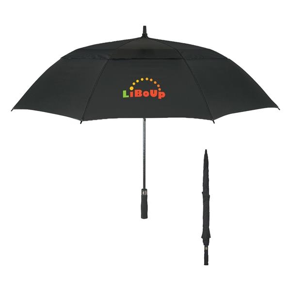 Vented, windproof 58" arc umbrella... from ASI 61125 Hit Promotional Products / Hit®