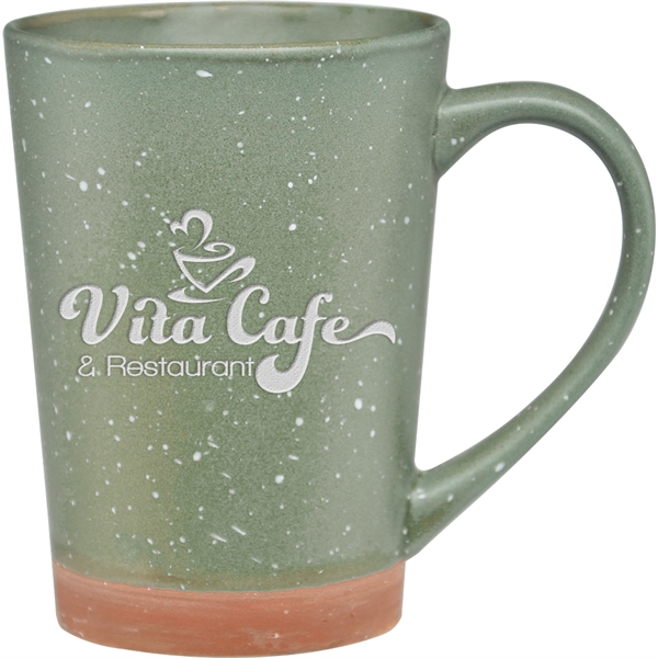 16 oz. ceramic mug with a retro speckle design and terra... from ASI 71920 Moderne Glass Company Inc / Glass America®