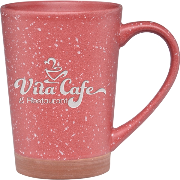 16 oz. ceramic mug with a retro speckle design and terra... from ASI 71920 Moderne Glass Company Inc / Glass America®