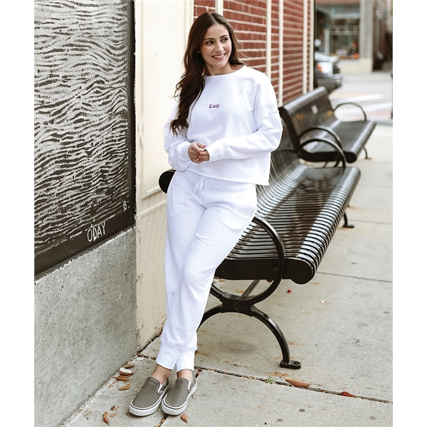 Women's Clifton distressed joggers with a relaxed fit, side seam pockets,... from ASI 44620 Charles River Apparel