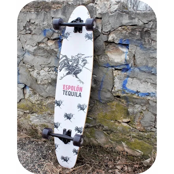 Fully equipped kicktail longboard made from a sturdy Canadian Maple... from ASI 72657 Active Life Promo / Action Sports Promo