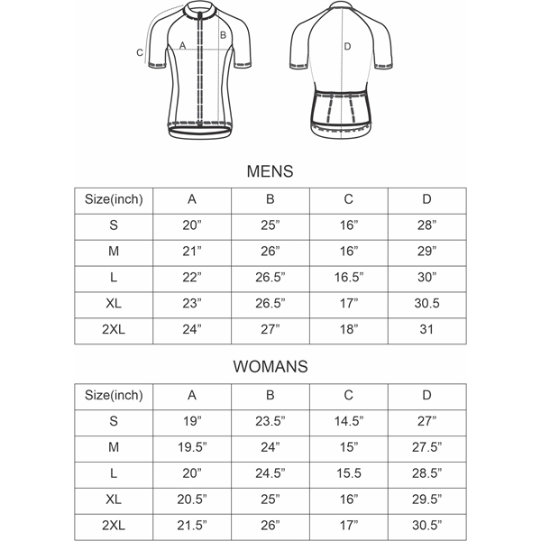 Sublimated Customized Polyester Cycling Jersey with sizes range from XS to... from ASI 72657 Active Life Promo / Active Life Promo