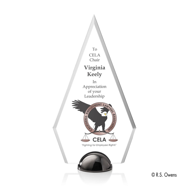 The beveled arrowhead shape of the Apex Hemisphere Award is combined... from ASI 84592 St Regis Group / R S Owens & Co Inc