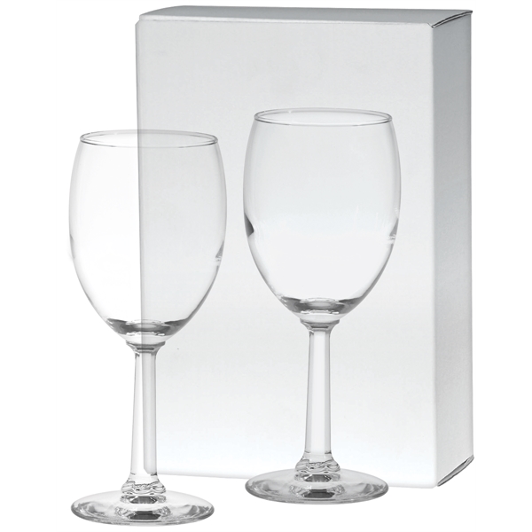 Set of two 10 oz. glass goblets with hexagonal shaped stems;... from ASI 71920 Moderne Glass Company Inc / Glass America®