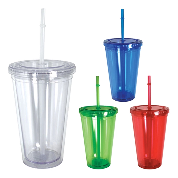 16 oz. Retractable Straw Acrylic Cup... from ASI 31517 Admart Products