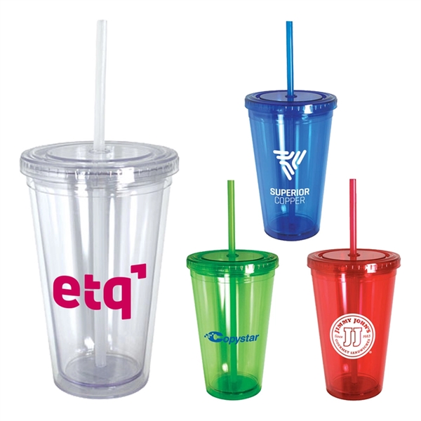 16 oz. Retractable Straw Acrylic Cup... from ASI 31517 Admart Products
