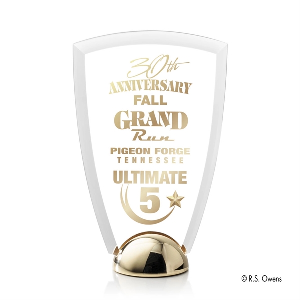 The beveled arch of the Arch Hemisphere Award is combined with... from ASI 84592 St Regis Group / R S Owens & Co Inc