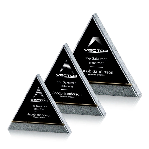 Solid acrylic pyramid shape award with a stone edge finish and... from ASI 84592 St Regis Group / St Regis