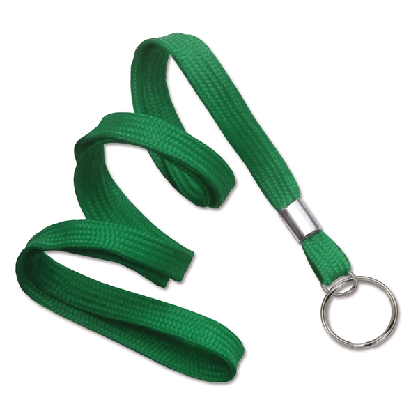Available same day! Blank flat braided non-breakaway lanyards with a split... from ASI 79898 Promovision / PROMOVISION