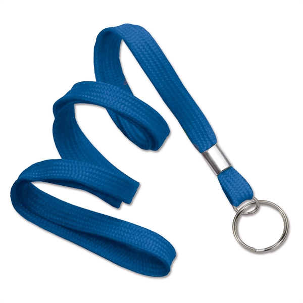 Available same day! Blank flat braided non-breakaway lanyards with a split... from ASI 79898 Promovision / PROMOVISION