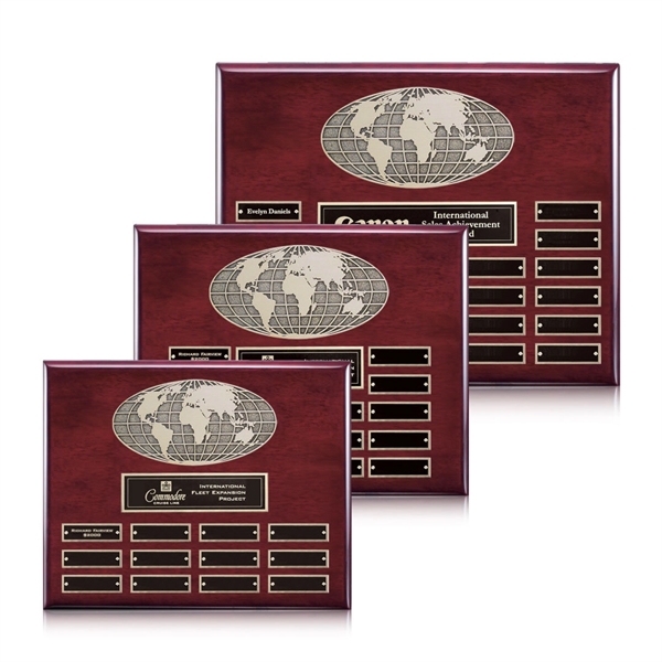 World Perpetual Plaque (Horizontal) - Rosewood 12 Plates.... from ASI 84592 St Regis Group / St Regis