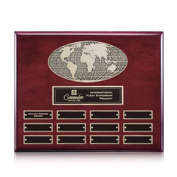 World Perpetual Plaque (Horizontal) - Rosewood 12 Plates.... from ASI 84592 St Regis Group / St Regis