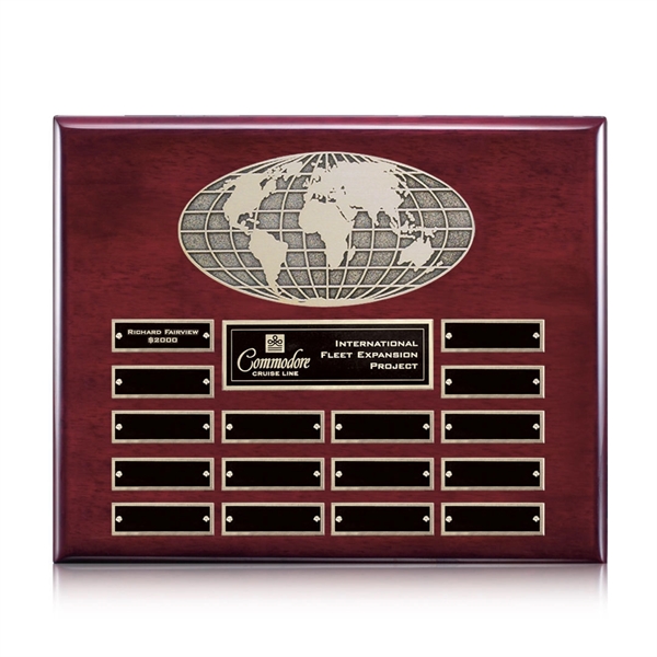 World Perpetual Plaque (Horizontal) - Rosewood 12 Plates.... from ASI 84592 St Regis Group / St Regis