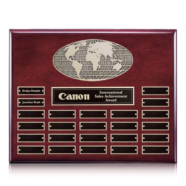 World Perpetual Plaque (Horizontal) - Rosewood 12 Plates.... from ASI 84592 St Regis Group / St Regis
