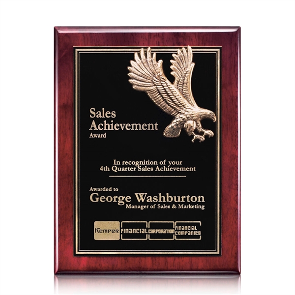 Flying Eagle (S) Plaque - Rosewood 9" x 12".... from ASI 84592 St Regis Group / St Regis