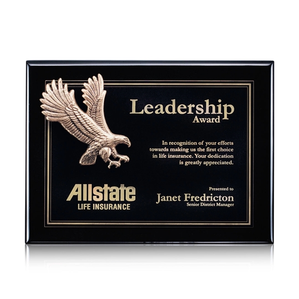 Flying Eagle (S) Plaque - Black 9" x 12".... from ASI 84592 St Regis Group / St Regis