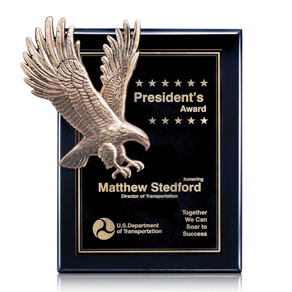 Flying Eagle (L) Plaque - Black 9" x 12".... from ASI 84592 St Regis Group / St Regis