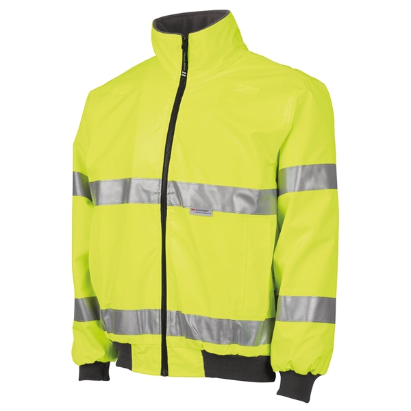 Windproof and waterproof oxford polyester Hi-VIs jacket with reflective material and... from ASI 44620 Charles River Apparel
