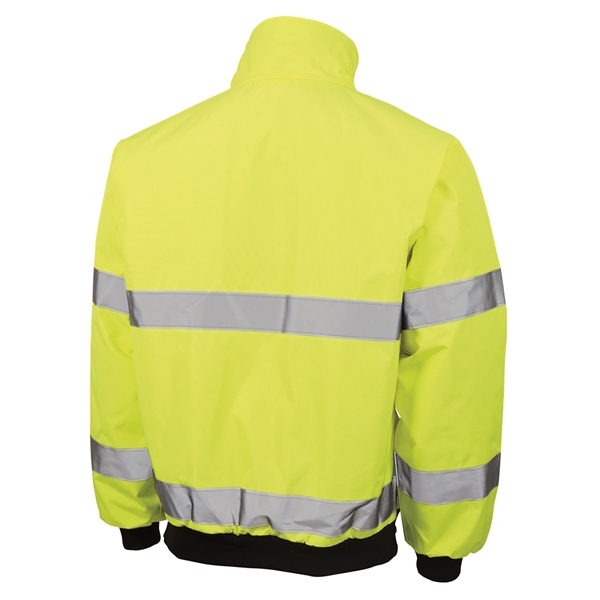 Windproof and waterproof oxford polyester Hi-VIs jacket with reflective material and... from ASI 44620 Charles River Apparel