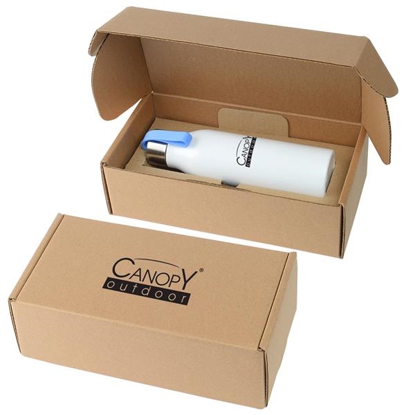 24 ounce stainless steel insulated water bottle with recycled cardboard gift... from ASI 52840 Evans Manufacturing